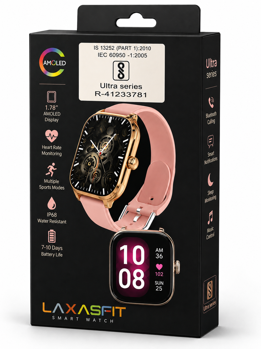 H9 Max Smart Watch — Rose Gold