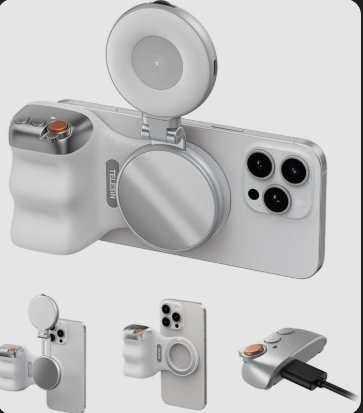 TELESIN Magnetic Phone Camera Holder – Professional Mobile Photography Grip with Magnetic Mount & Shutter Button