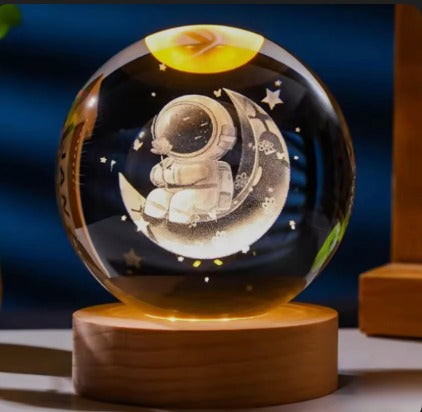 3D Space Crystal Ball Night Lamp