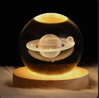 3D Space Crystal Ball Night Lamp