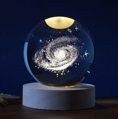 3D Space Crystal Ball Night Lamp